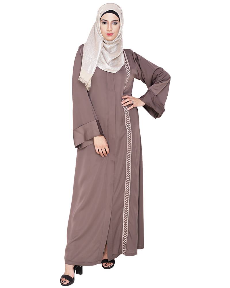 MODEST FOREVER Lofty Oak Brown Dubai Style Abaya
