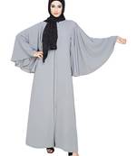 MODEST FOREVER Angel Sleeves Grey Dubai Style Abaya
