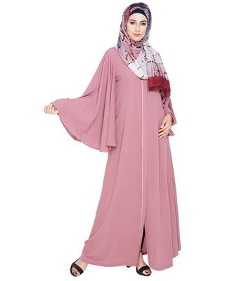 MODEST FOREVER Angel Sleeves Onion Pink Abaya 2