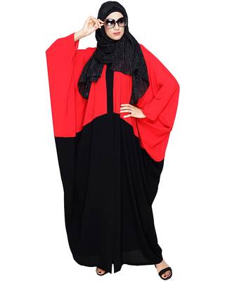 MODEST FOREVER Spiffy Black and Red Kaftan 1