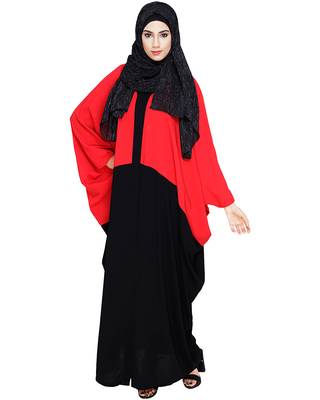 MODEST FOREVER Spiffy Black and Red Kaftan 3