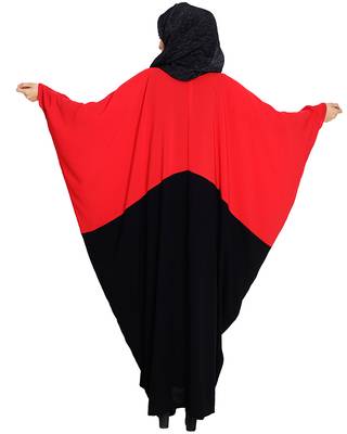 MODEST FOREVER Spiffy Black and Red Kaftan 4