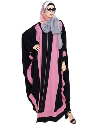MODEST FOREVER Aesthetic Onion Pink and Black Kaftan 2