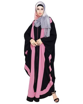 MODEST FOREVER Aesthetic Onion Pink and Black Kaftan 3