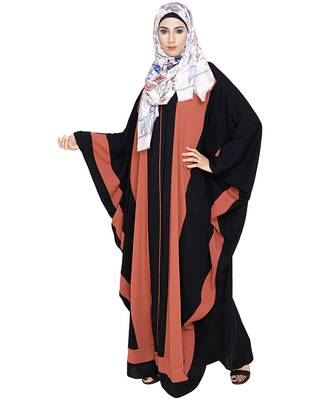 Modest forever Aesthetic Brick Red and Black Kaftan 2
