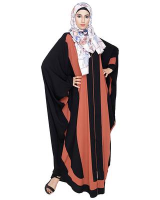 Modest forever Aesthetic Brick Red and Black Kaftan 3