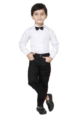 fourfolds boy's white 2-piece suit 1