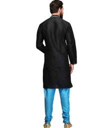 Black cotton STITCHED kurta WITH pajama