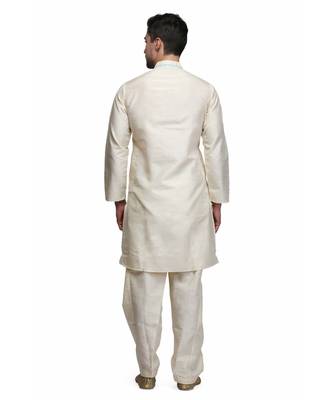 Acrue white cotton STITCHED kurta WITH pajama 2