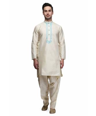 Acrue white cotton STITCHED kurta WITH pajama 1