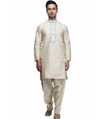 Acrue white cotton STITCHED kurta WITH pajama