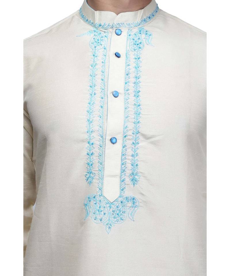 Acrue white cotton STITCHED kurta WITH pajama