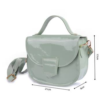 Sea Green Sling Bag for Women & Girls With Detachable Strap 3