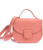 Peach Sling Bag for Women & Girls With Detachable Strap