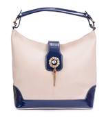 Cream Hobo Bag With Flap Closure for Women & Girls