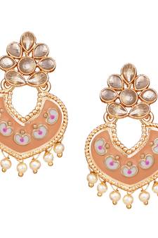Pink pearl earrings