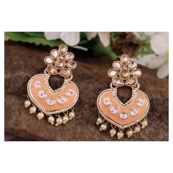 Pink pearl earrings 2