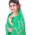 Green embroidered chiffon saree with blouse