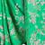 Green embroidered chiffon saree with blouse