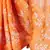 Orange embroidered chiffon saree with blouse