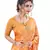 Orange embroidered chiffon saree with blouse