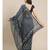 blue silk hand woven saree with blouse