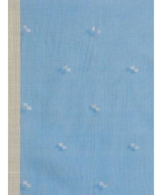 blue khadi hand woven saree with blouse 4