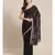black Khadi hand woven saree with blouse