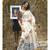 White Line  Linen Saree All Over Flower Printed With Printed Blouse