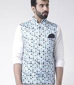 multicolor printed cotton nehru-jacket