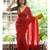 Red Line Linen Saree All Over Round With Printed Blouse