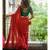 Red Line Linen Saree All Over Round With Printed Blouse
