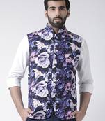multicolor printed cotton nehru-jacket