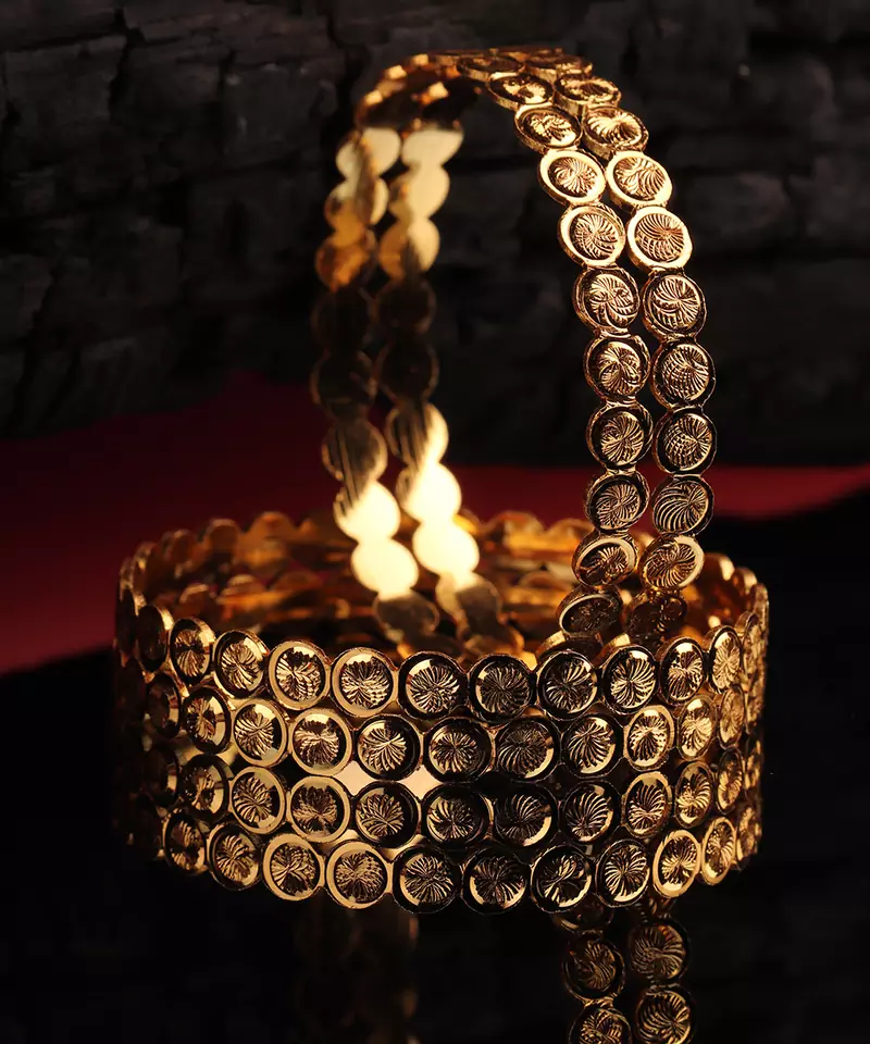 Gold Plated Bangle Set of 4