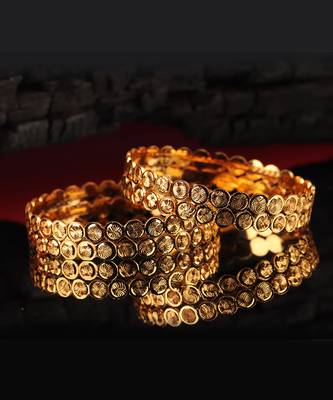 Gold Plated Bangle Set of 4 3