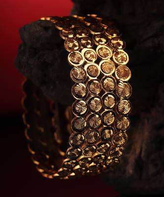 Gold Plated Bangle Set of 4 4