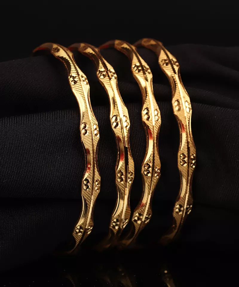 Gold Plated Bangle Set of 4