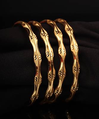 Gold Plated Bangle Set of 4 6
