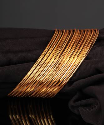 Gold Plated Bangle Set Of 12 1