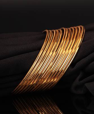 Gold Plated Bangle Set Of 12 6