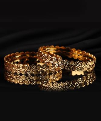 Gold Plated Bangle Set of 4 1