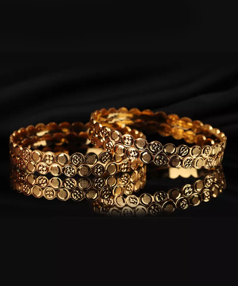 Gold Plated Bangle Set of 4
