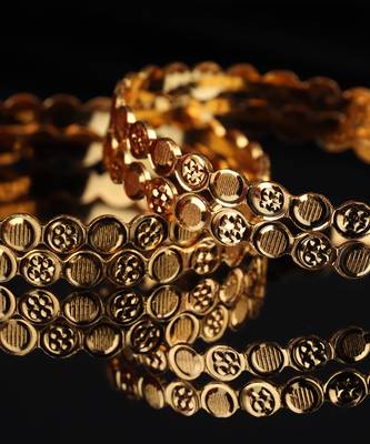 Gold Plated Bangle Set of 4 5