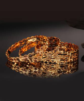 Gold Plated Bangle Set of 4 6