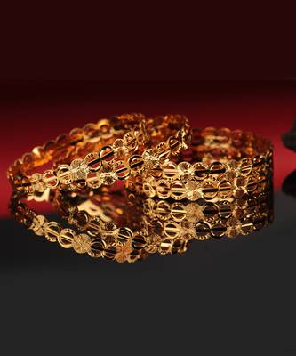 Gold Plated Bangle Set of 4 1