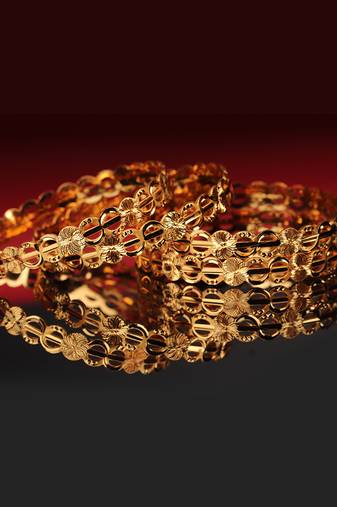 Gold Plated Bangle Set of 4