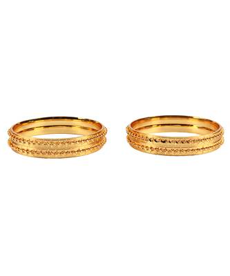 Gold Plated Bangles Set of 4 4