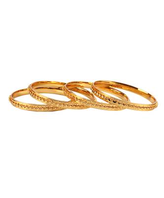 Gold Plated Bangles Set of 4 5