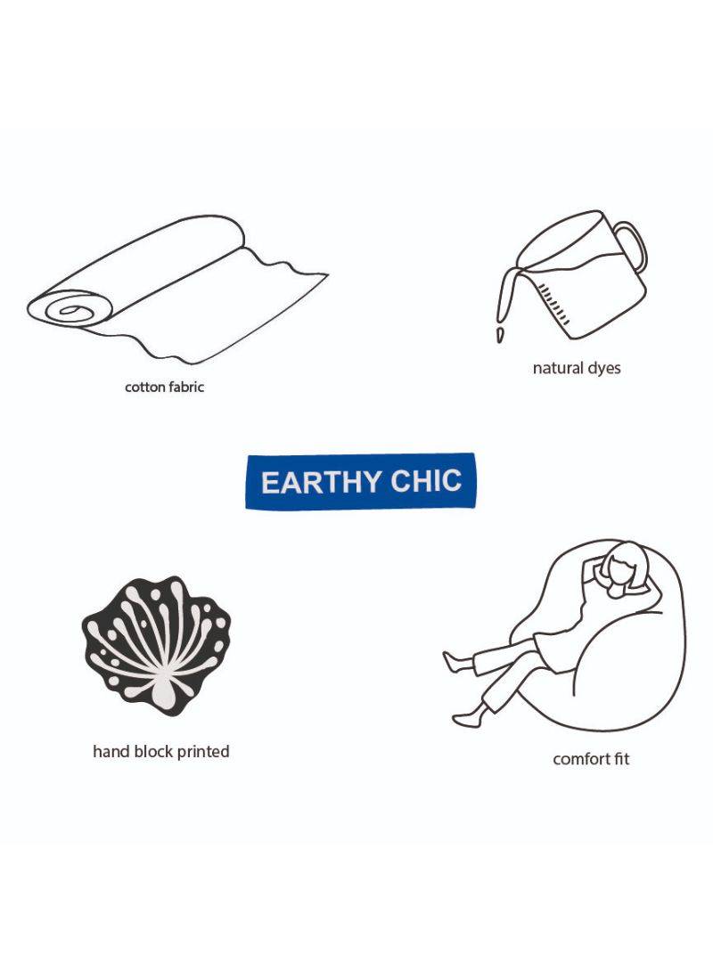 GREEN HANDBLOCK PRINTED KURTA