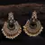Green Gold Plated Stone Jhumkas